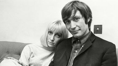 Charlie Watts with his wife Shirley in 1964. Pic: John Schute/Daily Mail/Shutterstock 